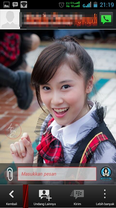 MichellisTone_'s tweet photo. Admin habis edit bbm temanya @C_MichelleJKT48 ada yg mau gak. hehehe nih previewnya.  pict by: @imajineshon @AganSam http://t.co/gpFmrai2Rb