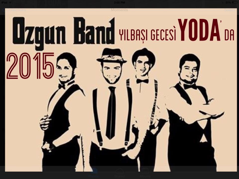 OZGUN BAND ve YODAnın Genç Dinamik Kadrosu ile yılbaşı çok EĞLENENECEKSİNİZ!Erken rezervasyon fırsatlarını kaçırmayın