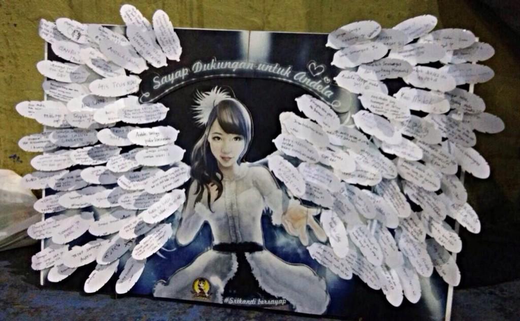Andelaice's tweet photo. Project HS untuk @Y_AndelaJKT48 dari Andelaice. Thanks buat teman2 udah ikut Project Sayap Dukungan untuk Andela. http://t.co/Ox95SN5fNv