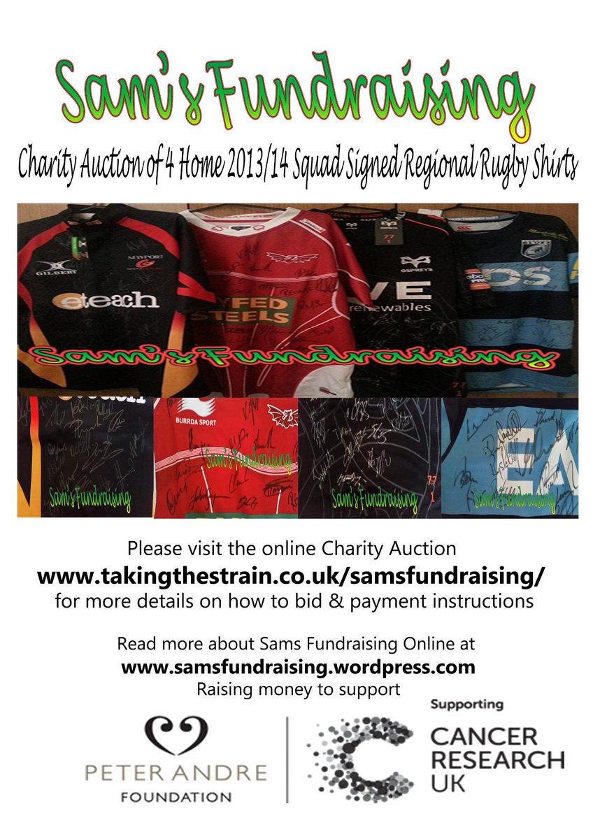 TakingtheStrain's tweet photo. Bids picking up 4 a great #Charity &amp; #Fundraiser @sam37swales £30 @scarlets_rugby &amp; @ospreys http://t.co/E3Gyj7JRbA http://t.co/fmeegp5LwF