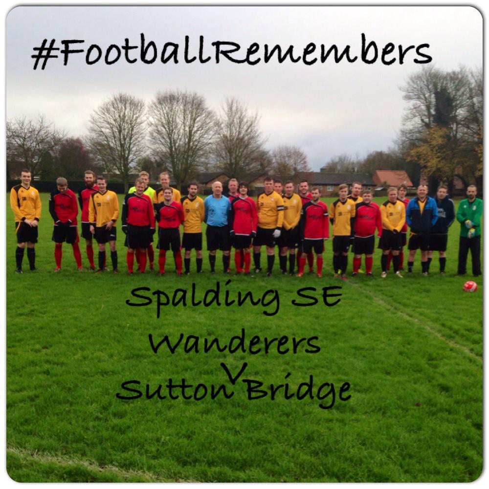 SpWanderersFc's tweet photo. Did anyone else do this in the spalding Sunday league today? @Andrew_Clucas @SpaldingVoice #FootballRemembers http://t.co/9st1qPea4P