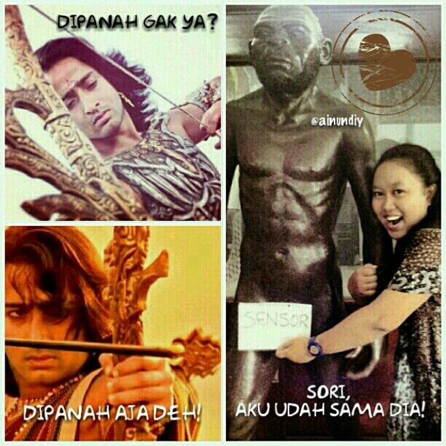 ainundiy's tweet photo. @whatsonANTV kuis twitpic #MAHACINTASHOWANTV "Dipanah Arjuna!" moga juara haha 😍✌ http://t.co/WNuIK6QVVA