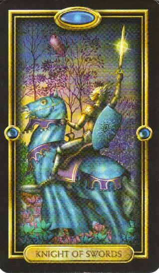 AlbertRayJuarez's tweet photo. 12/7/14 #TodaysTarot card is the #KnightSwords: http://t.co/UHpacLvDk5 π #GildedTarot #CiroMarchetti http://t.co/GyEaI4AziO