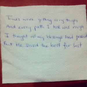 babyangel214122's tweet photo. #NeverTooLate #AlwaysOnTime #Poem #Napkin #SavedByData http://t.co/qV8XKAZogg http://t.co/MddYFTcECq