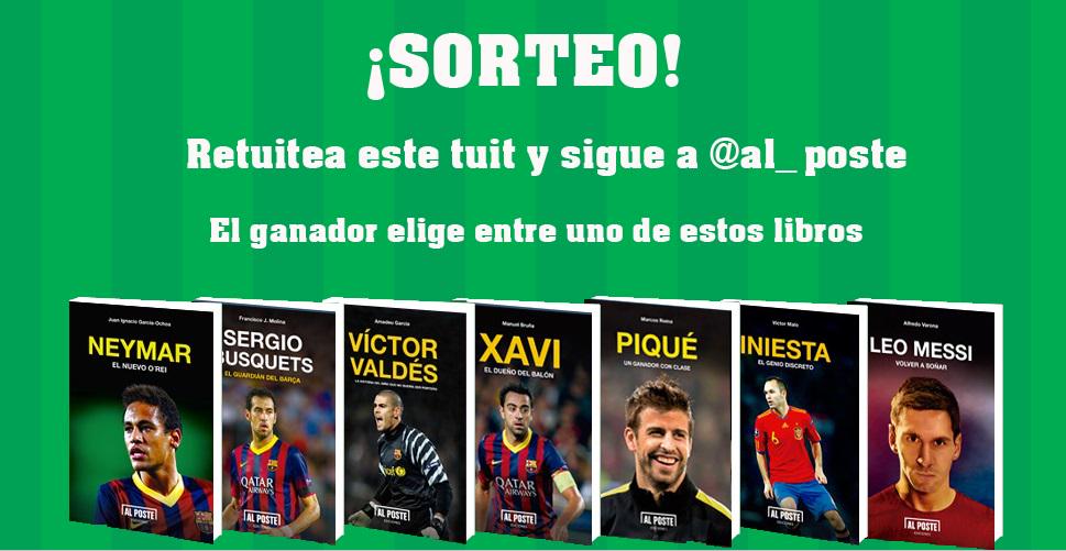 Barcelonismos's tweet photo. ¡Sorteo! 
Retuitea este tuit y sigue a @al_poste para poder ganar uno de estos libros. 
El 10/12 se dirá el ganador http://t.co/IyUteIIxgX