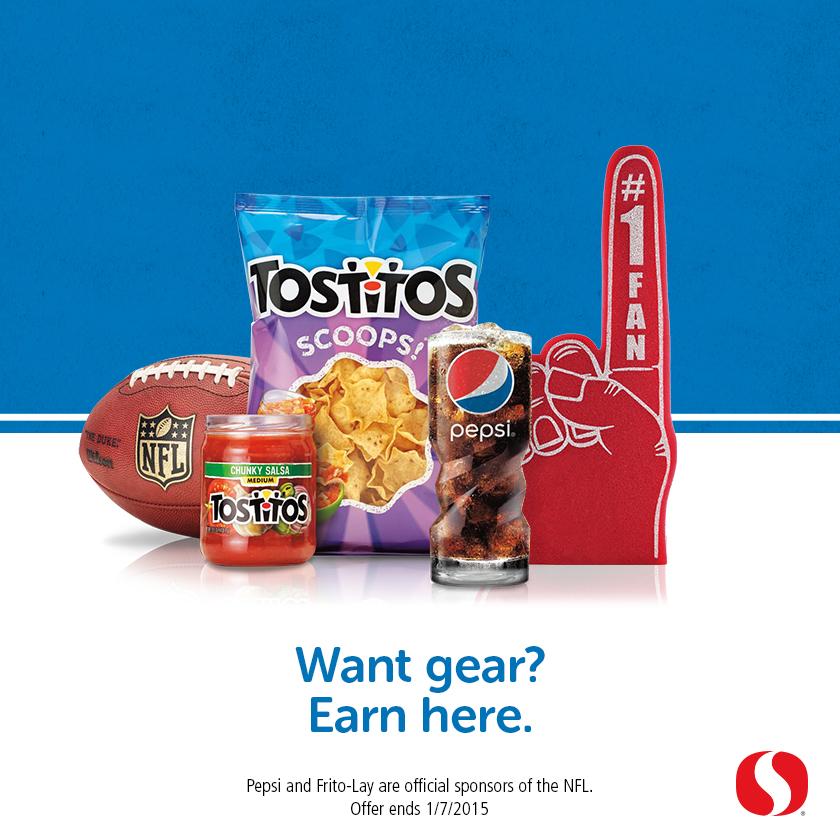 Buy @Pepsi &amp; <a href="/Tostitos/">Tostitos</a> products at Safeway to earn official NFL gear! (ends 2/4/15) oak.ctx.ly/r/25i0g #football
