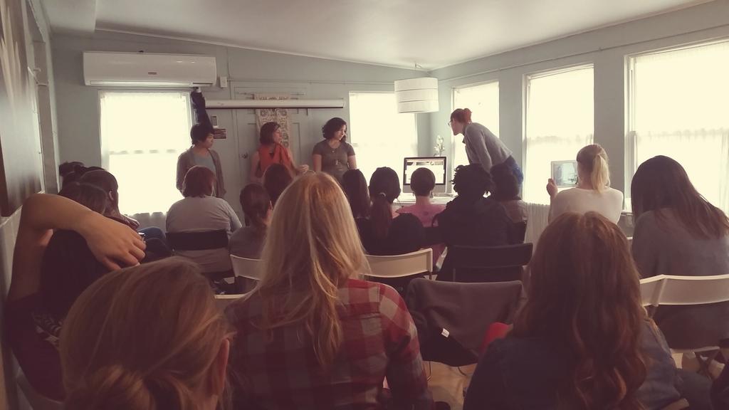 An incredible group of ladies &amp; gentlemen supporting female business owners! #SheHacksATX