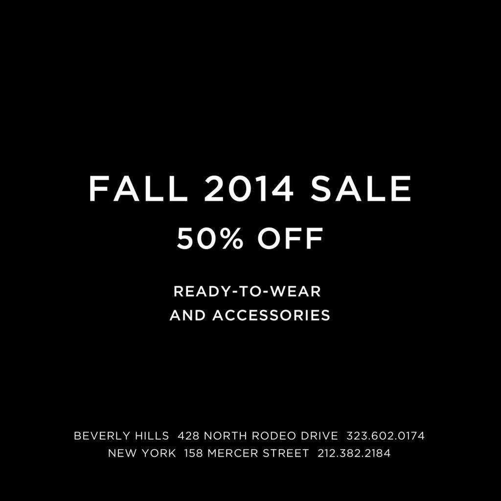 VeraWang's tweet photo. Our Fall sale has begun. Shop #VWmercer and #VWrodeo for 50% off of #VeraFall2014 Ready to Wear and Accessories. http://t.co/VwCJiWfIld