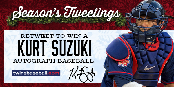 Twins's tweet photo. Retweet for a chance to win a @kurtsuzuki autographed baseball! http://t.co/434P76p1A0 http://t.co/vNjSwNkFEH
