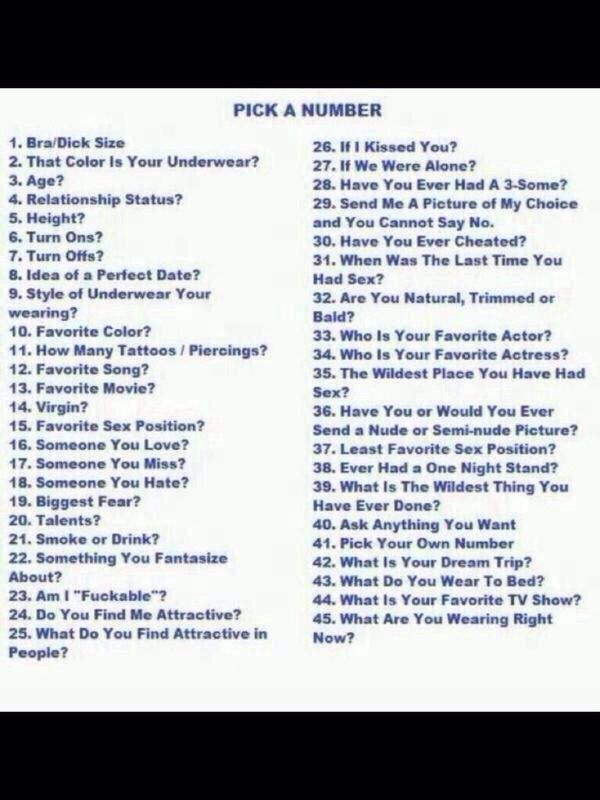 Pick a number. 