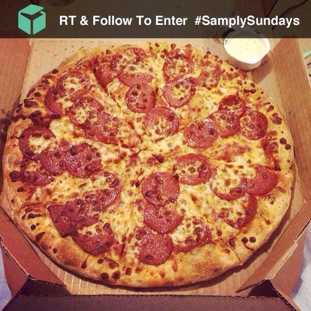MySamply's tweet photo. 40mins to go! RT &amp; FOLLOW for a chance to win a @Dominos_UK #SamplySundays #ItPaysToSay http://t.co/1xCX5eS3Ar