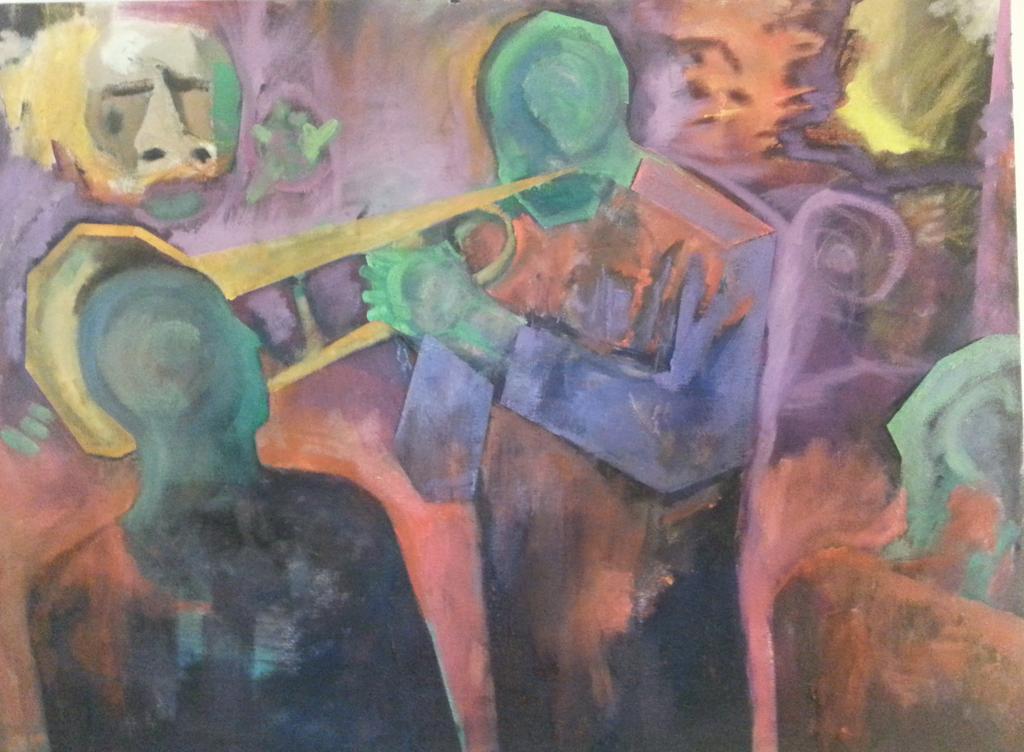 Frastamon's tweet photo. Work in progress #painting #jazz #blues #abstract #cubism http://t.co/9feWRoGT6Q