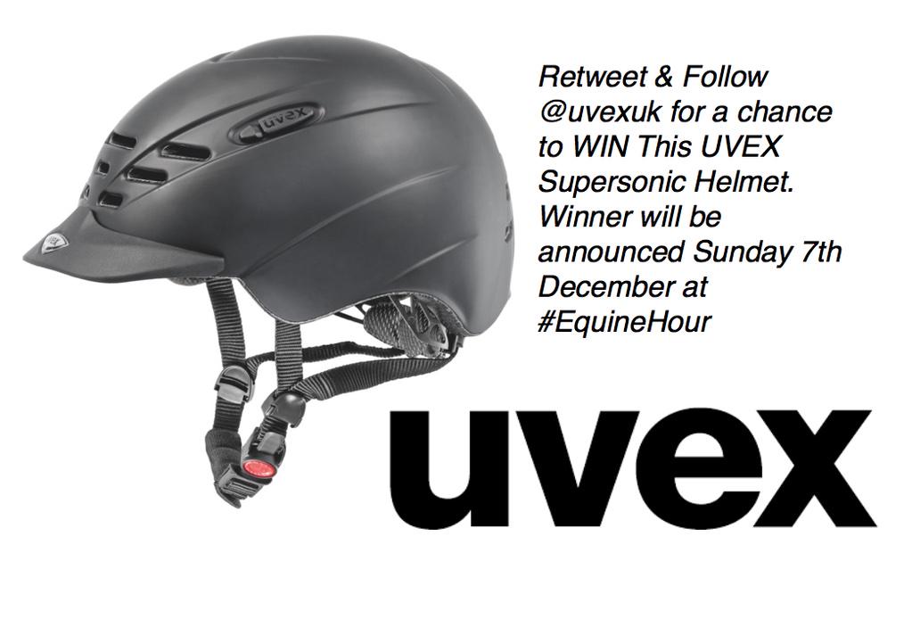 Be quick to win this UVEX Supersonic Riding Helmet
RT &amp; Follow <a href="/uvexuk/">uvexequestrianuk</a> to enter!
Winner will be drawn at #EquineHour