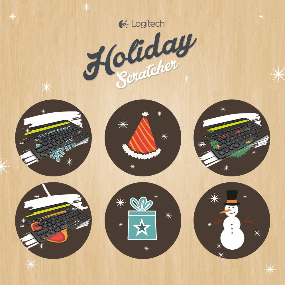 Logitech's tweet photo. No coins required. Play our Holiday Scratcher - 3 of a kind and it’s yours! http://t.co/LUivkukpb8 http://t.co/a20Ybsev0W