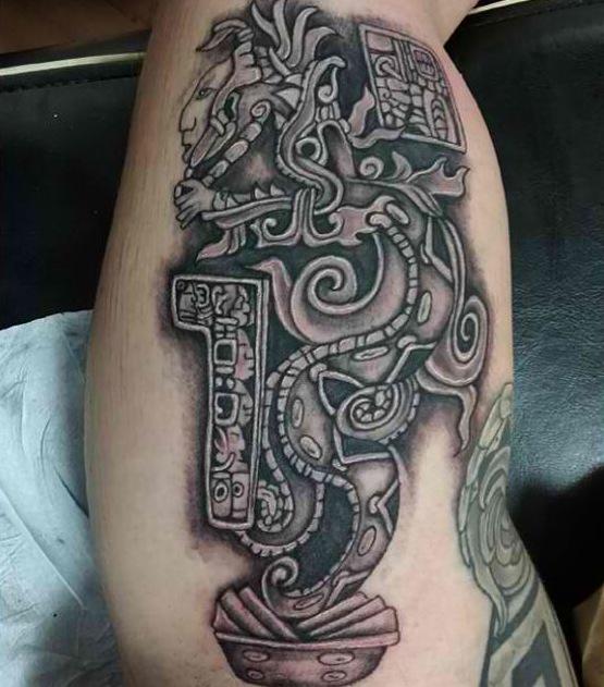 Quetzalcoatl Serpent God skull tattoo - ₪ AZTEC TATTOOS ₪ Warvox Aztec Mayan  Inca Tattoo Designs