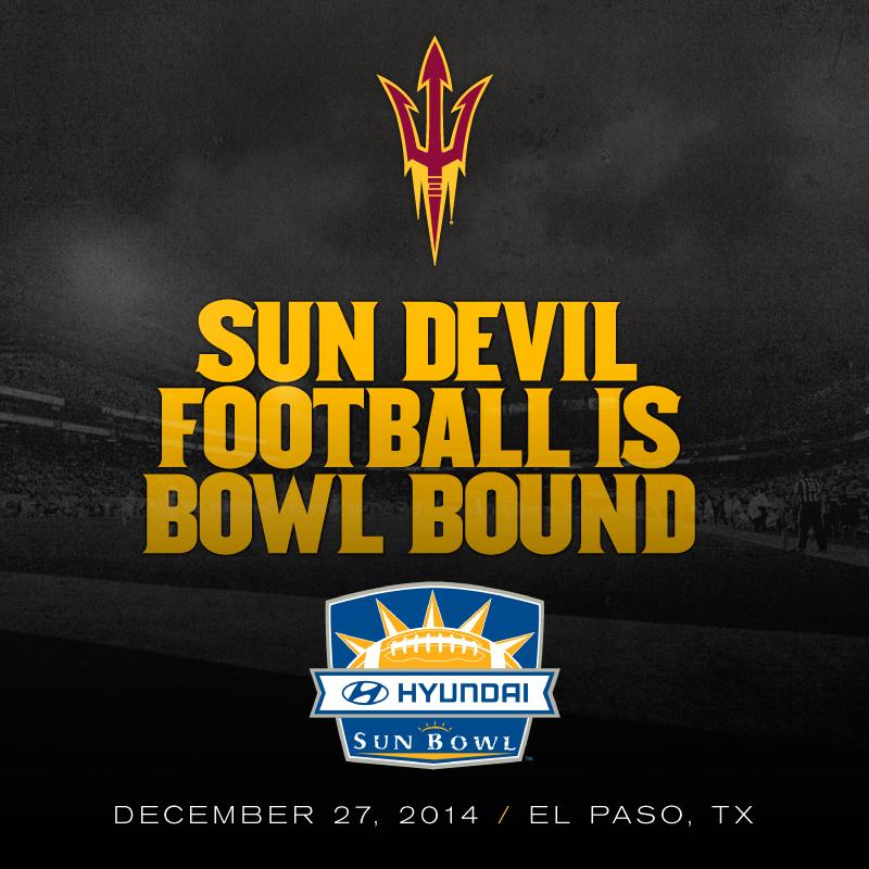 ASUFootball's tweet photo. The #SunDevils are heading to El Paso to take on Duke in the Sun Bowl on Dec. 27! http://t.co/57rjbi9YIs #DevilBowl http://t.co/likjJca8bL