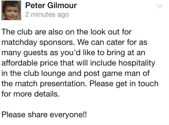 SeatonRangersRL's tweet photo. Matchday sponsors being sought by the club please retweet http://t.co/daMKPLKAi3
