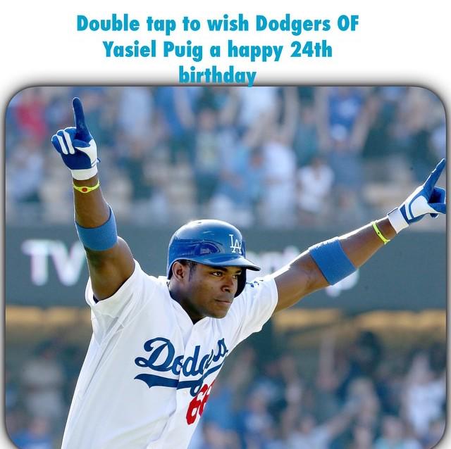 Wish this young OF Yasiel Puig a happy bday 