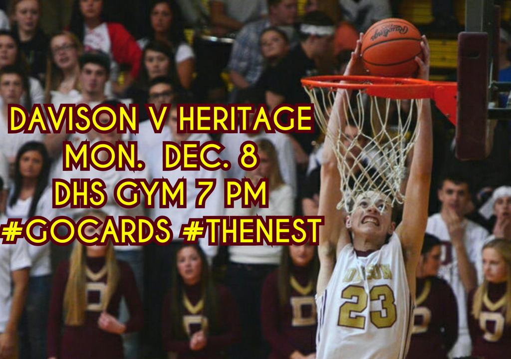 DavisonNest's tweet photo. Will you be loud & proud for our boys bball home opener? Wear your #TheNest shirt & show what were about! #DCbuckets http://t.co/Mm3vNJyYSK