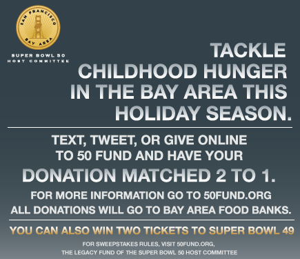 superbowl50's tweet image. Help childhood hunger with #SB50Feeds po.st/SB50Feeds #BattleOfTheBay #tinygive