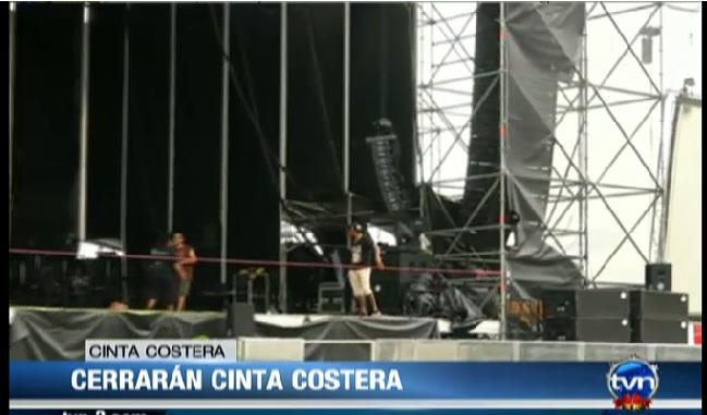 tvnnoticias's tweet photo. Todo listo para el Concierto de Disney. Mañana cerrarán #CintaCostera desde el mediodía hasta medianoche. http://t.co/TcF30NaewP