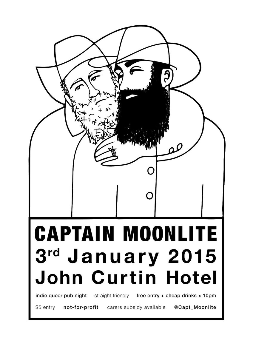 Capt_Moonlite's tweet photo. Next Captain Moonlite 3 January 2015 John Curtin Hotel @Capt_Moonlite  #CaptainMoonlite http://t.co/HA24cipwJr
