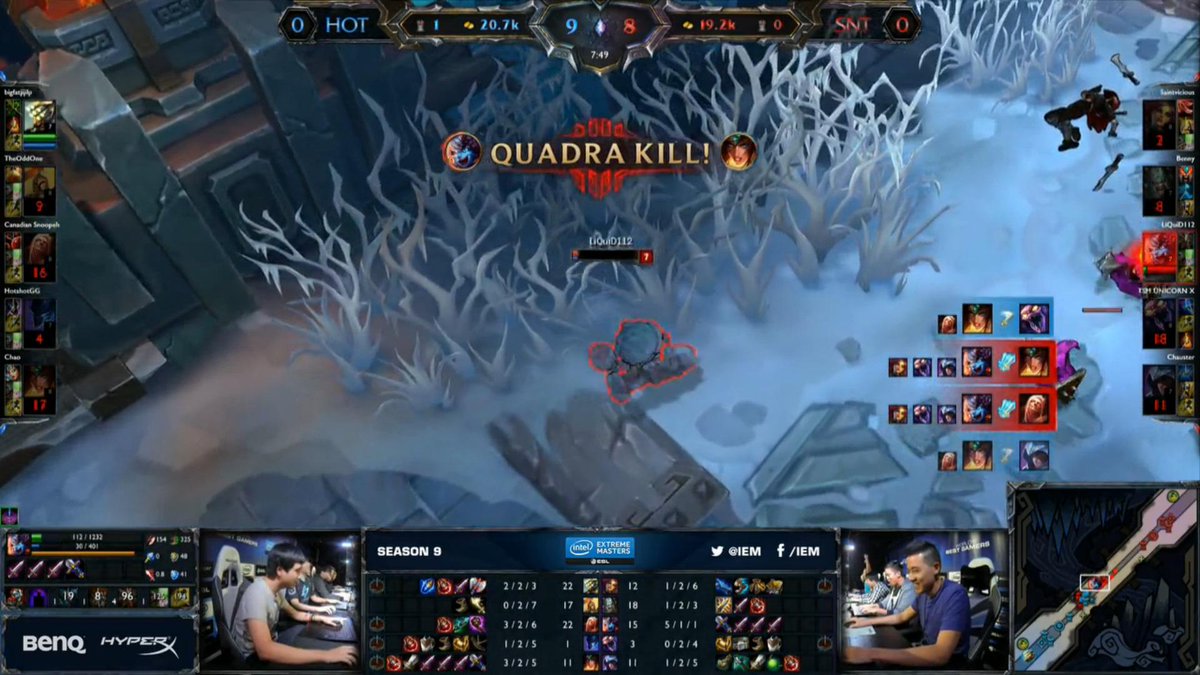 ESPDLoL's tweet image. Quadrakill for Liquid's Tristana! #IEM #Resets