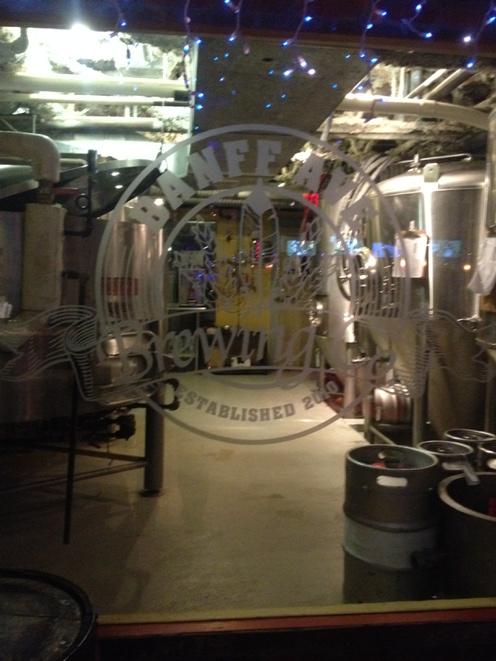 Shaun and Brewski at Banff brewing