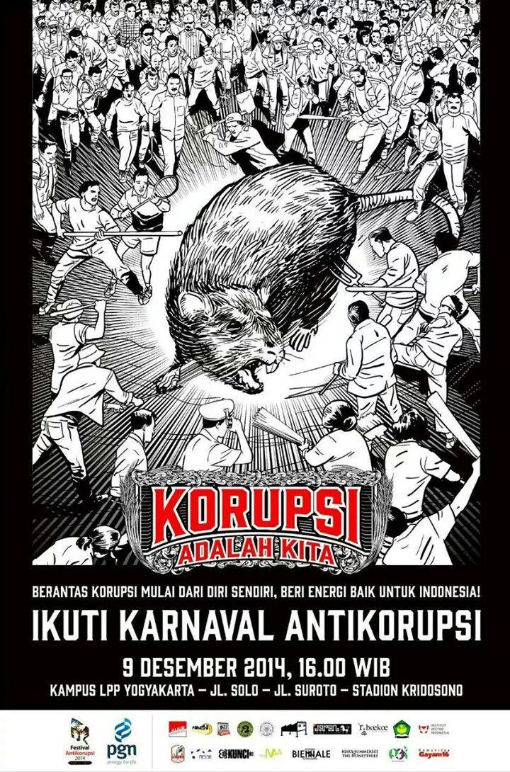 Kobarkan semangat antikorupsi!Nantikan Karnaval Antikorupsi 9 Des 2014,di Yogyakarta #HAKI2014