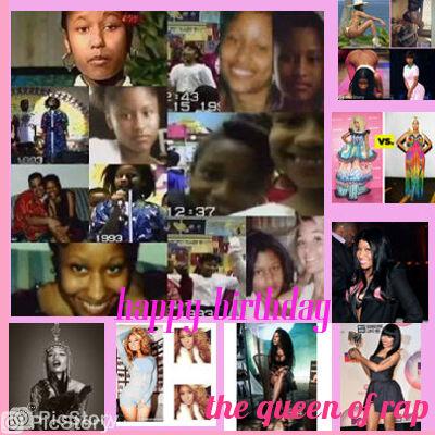 Happy birthday to the queen of rap nicki minaj ,may god bless you and keep you so one I would meet you 