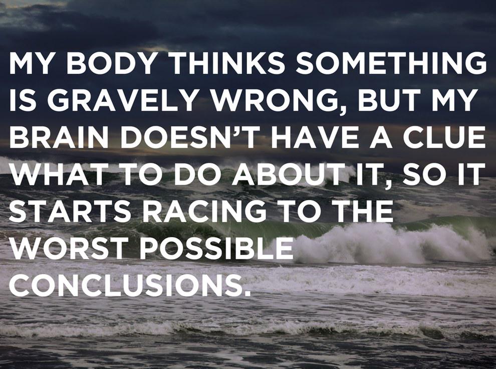 yasbryant's tweet image. @brennafinn1: These photos/quotes are the best description on anxiety/panic attacks I have ever seen! 
@AnxietyUnited