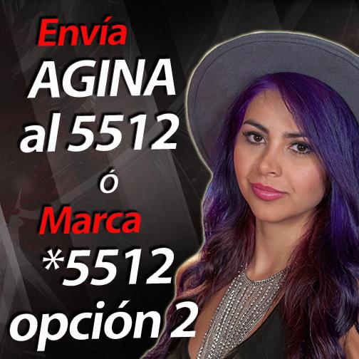 EquipoRickyMex's tweet photo. ¡Vota por @AginaMusic! Envía "AGINA" al 5512 o Marca *5512 opción 2 #QuieroEnLaFinalA http://t.co/qOHfSJ82sN