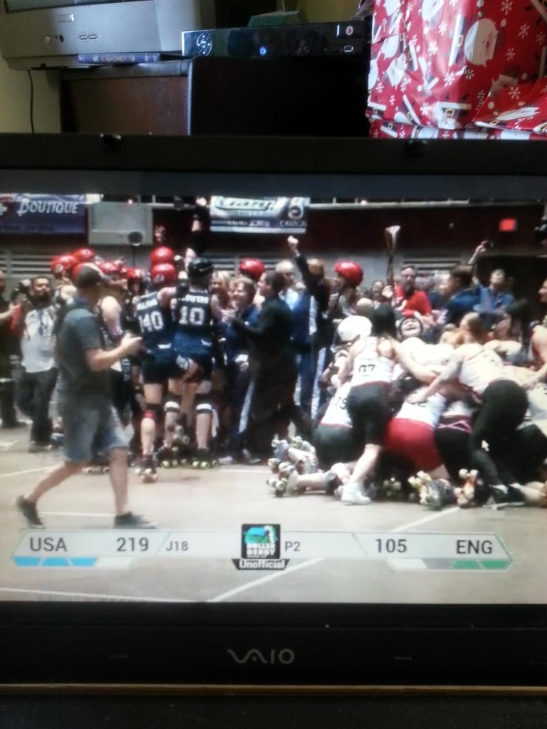 Well done @USA_RollerDerby for taking Gold again this World Cup. 
@USA_RollerDerby 219 - @TeamEnglandRD 105