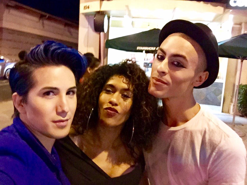RickyRebelRocks's tweet photo. Had a blast w/ my sister @CoryW4de last night. Can't wait to collaborate soon. #bff #CoryWade #ANTM #RickyRebel http://t.co/kMDFixAM1I
