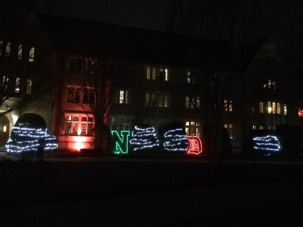 <a href="/NotreDame/">University of Notre Dame</a> has grounded Christmas... #BigRed #theDomeStoleChristmas