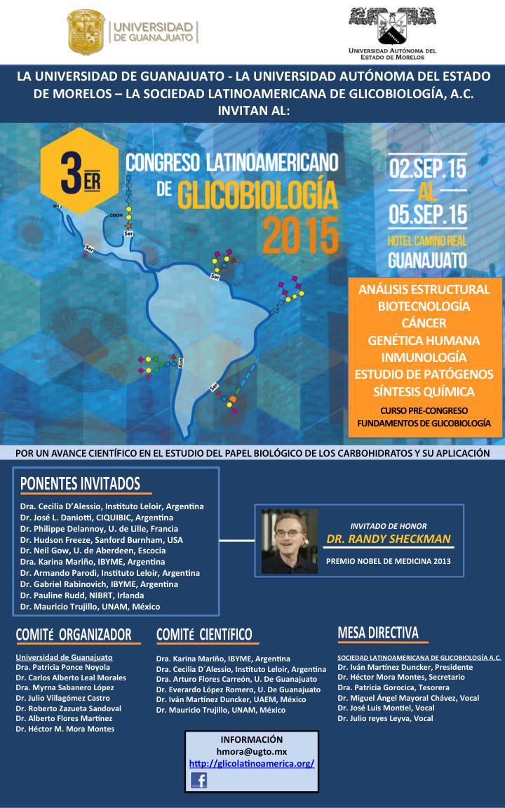 SMBB2's tweet photo. III Congreso Latinoamericano de Glicobiología 2015 http://t.co/II6RqtnXYQ