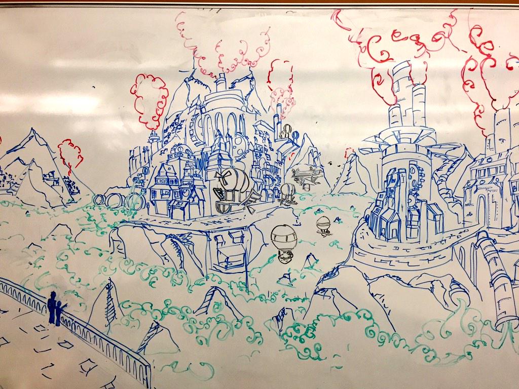 Thatoldkid's tweet image. Late night whiteboard drawing!