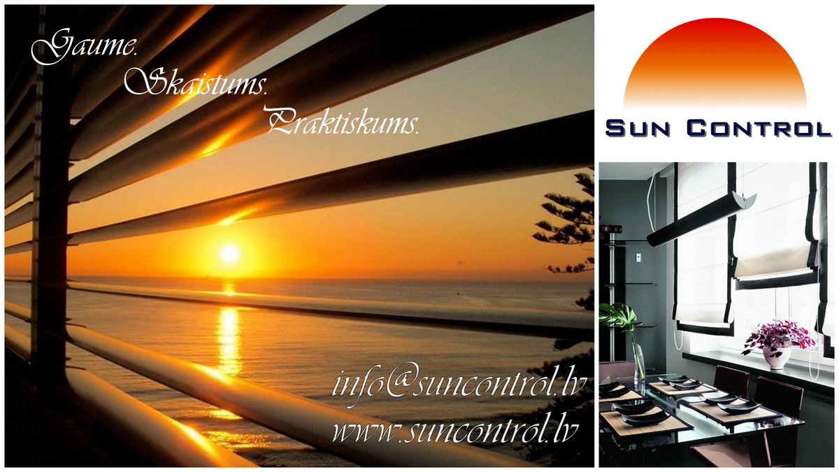 Sun_Control's tweet image. Pie mums ir plašs visu veidu žalūziju klāsts!
Ienāc, un apskaties suncontrol.lv