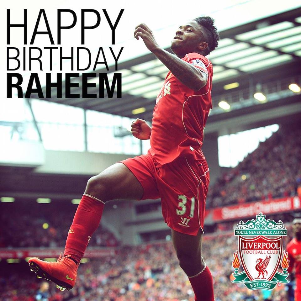 Happy 20th Birthday to Raheem Sterling! Cant believe he is 20 already!! 