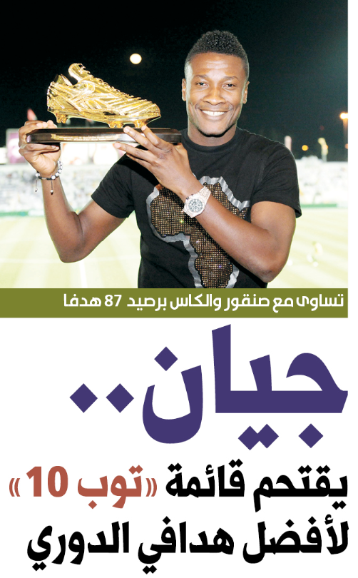 AletihadSport's tweet photo. - جيان يقتحم قائمة "توب 10" لأفضل هدافي الدوري
http://t.co/eMSWCNcsTh http://t.co/mBkRt9mZCm