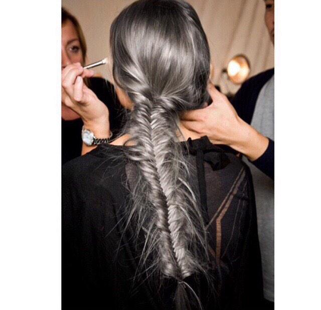 kriskolour's tweet photo. OBSESSED with this amazing colour &amp; fish tail braid combo #kriskolour http://t.co/NklXBbgi3P