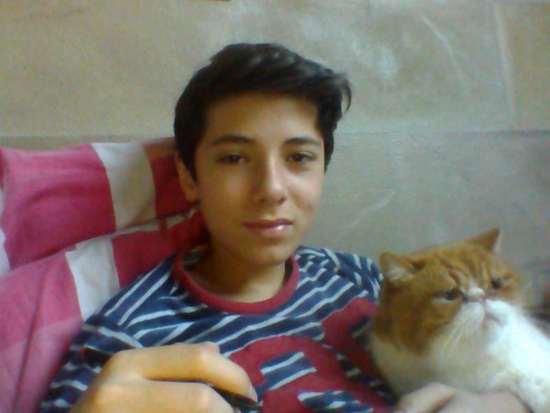 ISB_MS's tweet photo. Enjoying Virtual School Day in my pajamas and with my cat. - Bora #ISBVirtual http://t.co/r22B9GBnkf