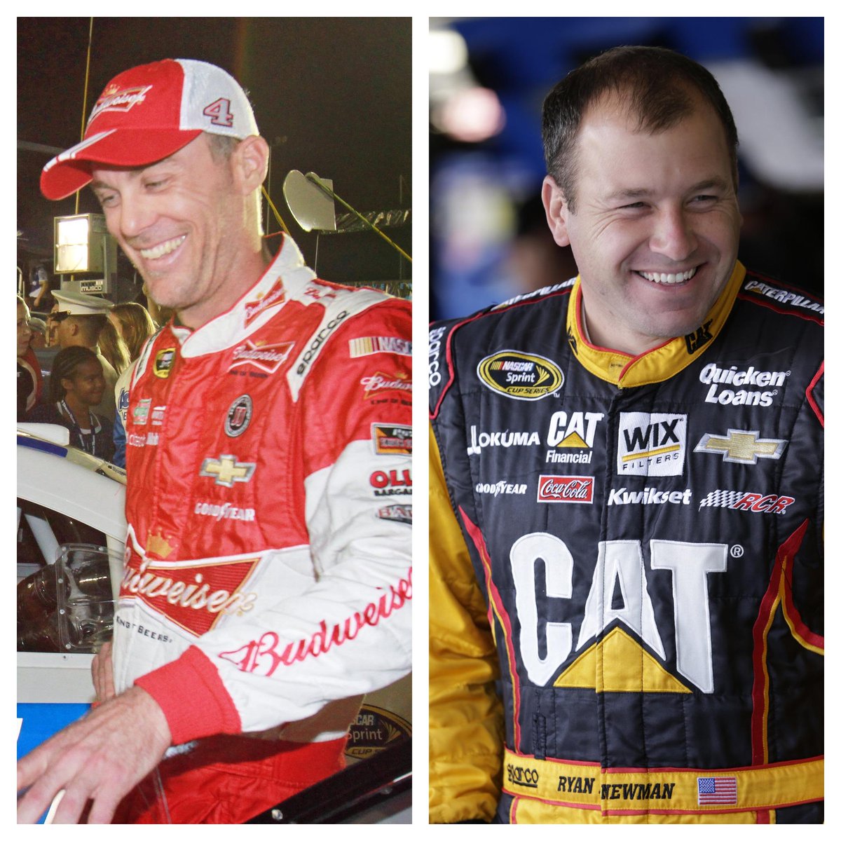 TeamChevy's tweet image. It's a double #ChevyRacing birthday celebration! Happy Birthday shout outs to @KevinHarvick and @RyanJNewman!