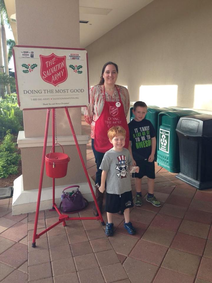 Stroemer_CPA's tweet photo. Team members having fun helping out the Salvation Army...here every Sat #redkettle #stroemergiving http://t.co/D0RRwP2ttd