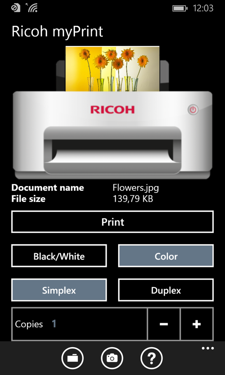 RicohmyPrint's tweet photo. NEW in the @windowsstore, @RicohmyPrint Windows Phone App. GoTo: http://t.co/Aj7fAFzgKn #Ricoh #Mobileprint #BYOD http://t.co/NArvboRUnO