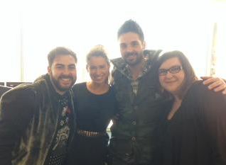 TheSunTVMagEd's tweet photo. Here come the boys! It's @AndreaFaustini1 and @Bhaenow in the @SunTVMagazine office⦠#XFactor #XFactorFinalists http://t.co/x8ADjbStAA