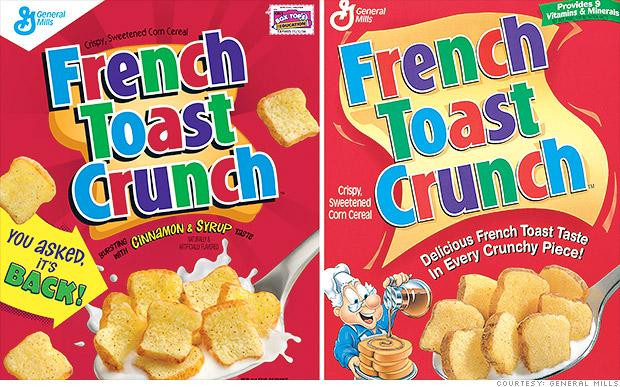 .<a href="/GeneralMills/">General Mills</a> is bringing #FrenchToastCrunch back! (after an 8-year hiatus) #throwback cnnmon.ie/1ATq7cY