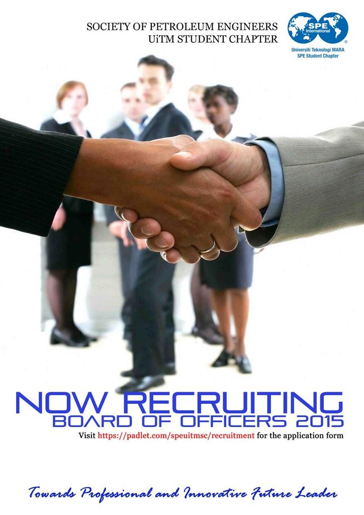SPEUiTMSC's tweet photo. So it's the time of the year already. Calling for all OAGians. Now recruiting SPE Board of Officers 2015/2016 session http://t.co/kdhGqtLVIA