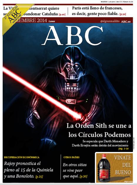elgranmaldito's tweet photo. Portada del ABC de mañana... http://t.co/VD6a1Z6CkJ