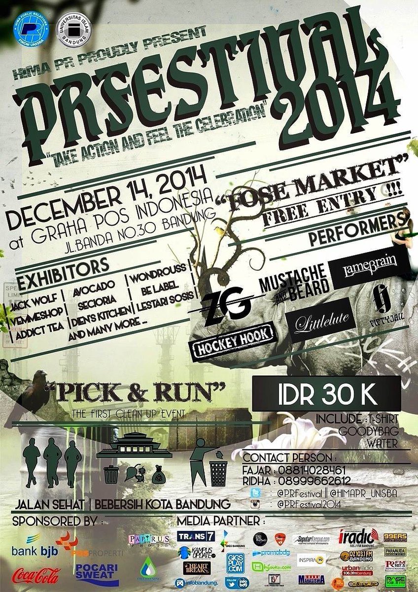 infobdg's tweet photo. Get ready! #PRFESTIVAL14 PICK and RUN & FOSE MARKET at Graha Pos Indonesia on Sunday 14/12 come on! @PRFESTIVAL14 http://t.co/F1RAJMs1IR